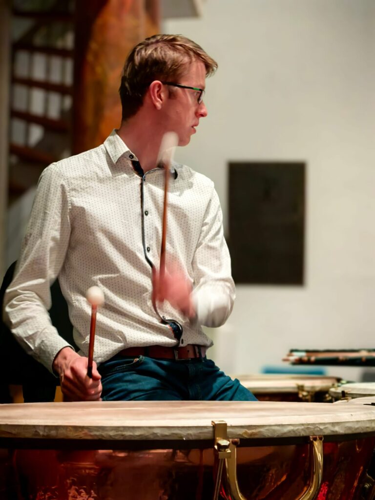 Rik Wilmer tijdens een repetitie